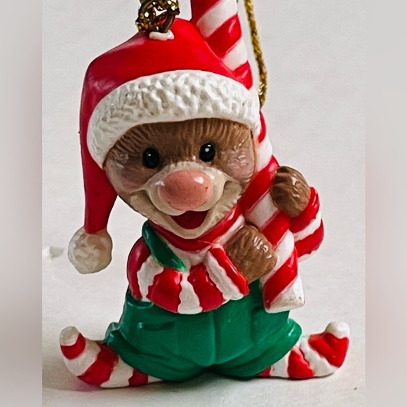 Suzy Spafford Monkey Christmas Ornament Candy Cane Santa Holiday Stocking Stuff - Picture 2 of 8